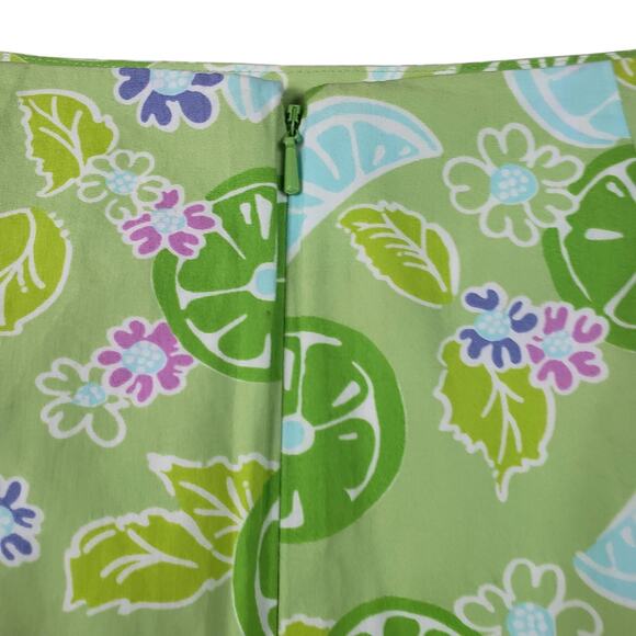 Lilly Pulitzer Skort Skirt Shorts Cute Bright Summer Lemon Lime Casual Resort 2 - Picture 4 of 5